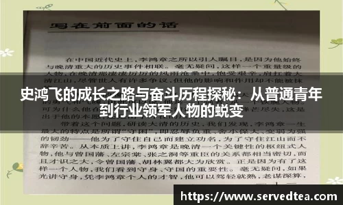 史鸿飞的成长之路与奋斗历程探秘：从普通青年到行业领军人物的蜕变